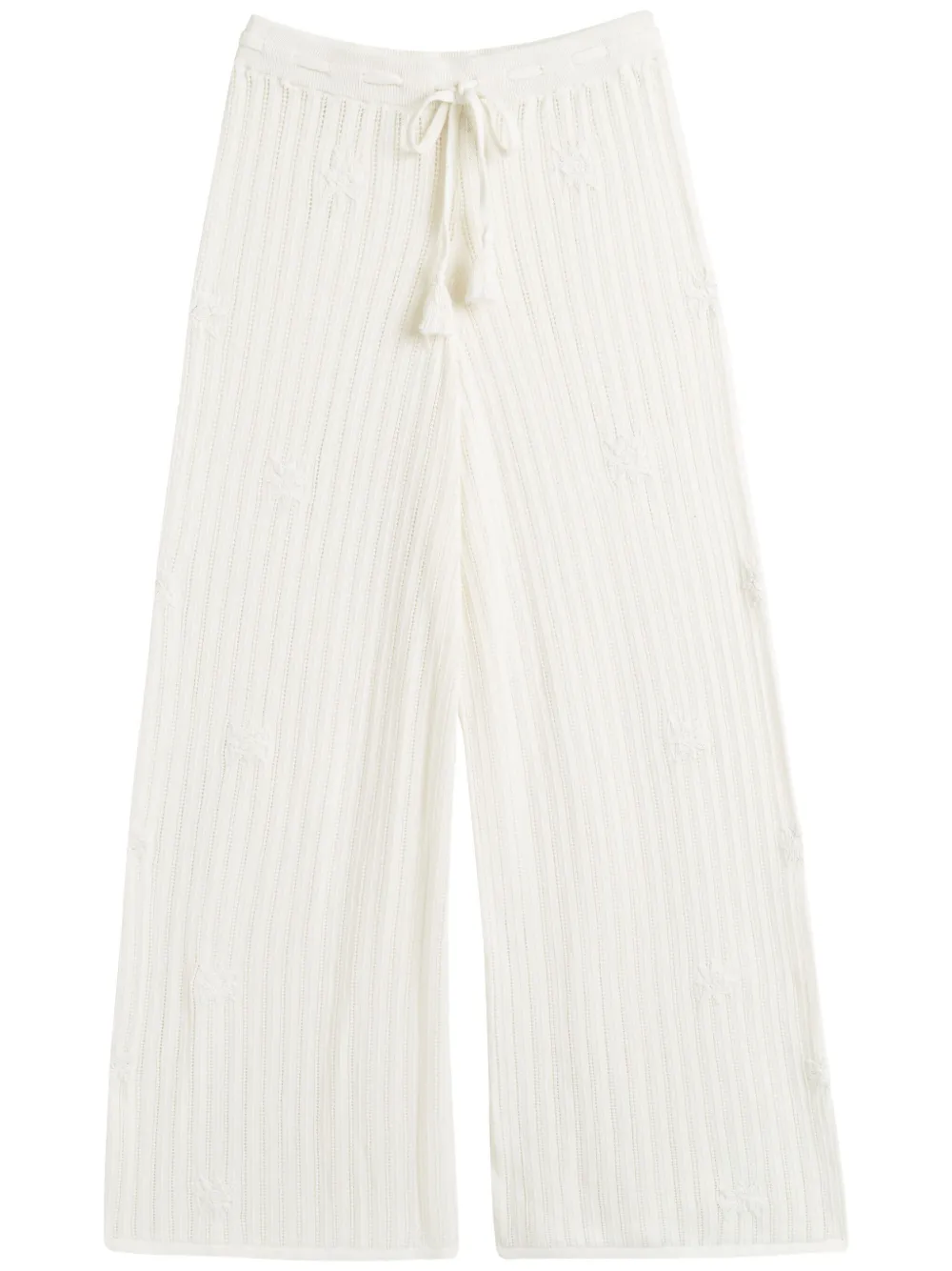 Chinti & Parker pantalones anchos de algodón en colaboración con Laura Whitmore | blanco | Image 1