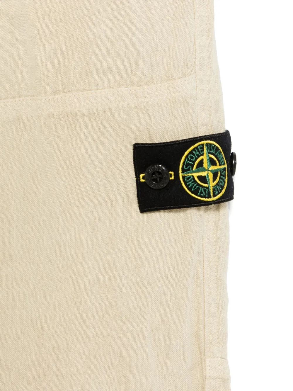 Stone Island Junior Broek met Compass-logopatch Beige