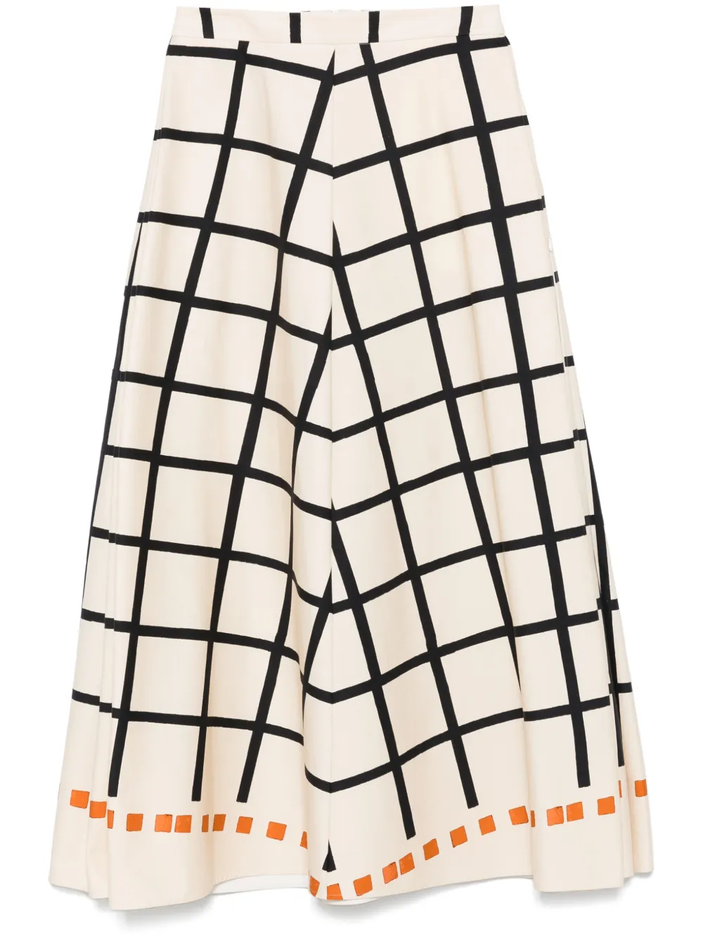 CO.GO grid-pattern maxi skirt