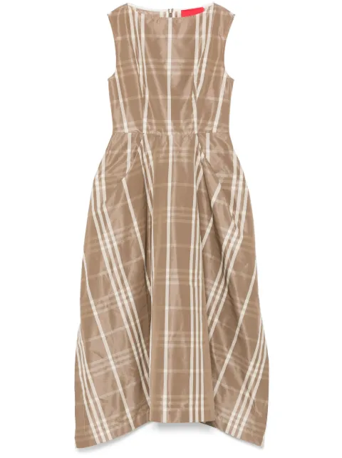 CO.GO check-pattern midi dress