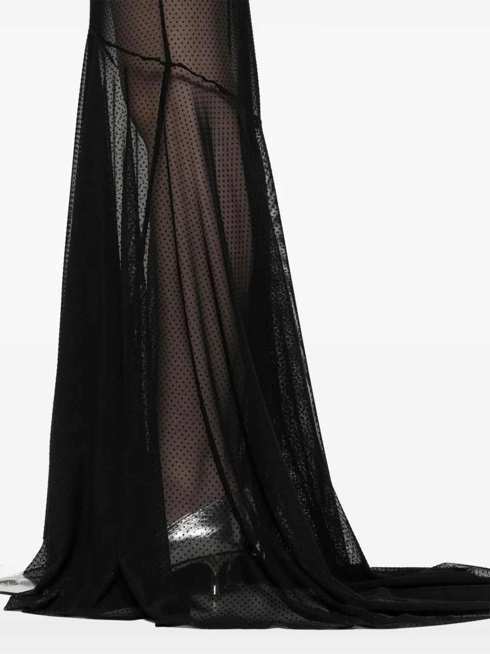 Atu Body Couture Point d'esprit maxi-jurk Zwart
