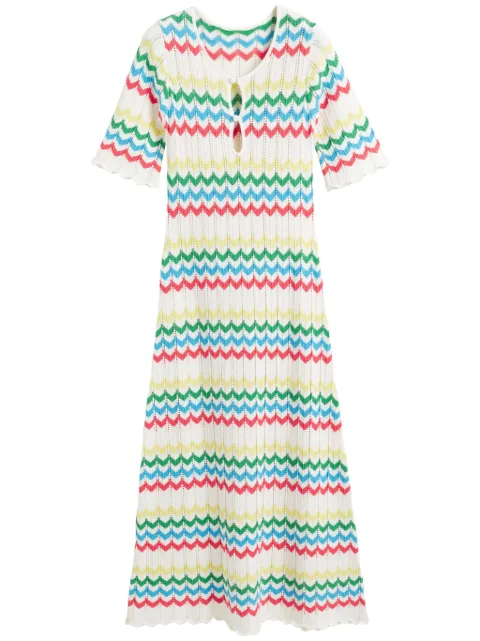Chinti & Parker vestido midi de tejido chevron