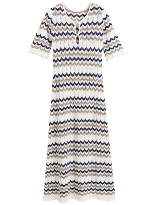 Robe en maille à chevrons - Chinti & Parker - Modalova