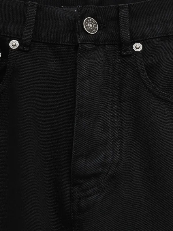 【PHOEBE PHILO】上質カジュアル★ストレート ジーンズ PHOEBE PHILO | CLASSIC JEANS | BLACK COTTON