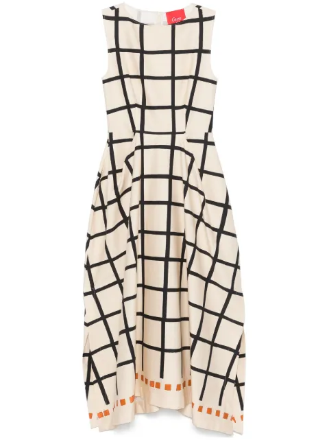 CO.GO geometric-print midi dress