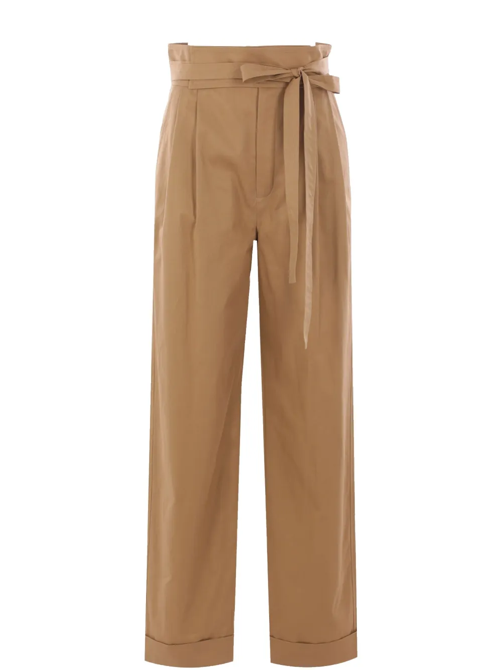 Saint Laurent Cotton Trousers In Brown