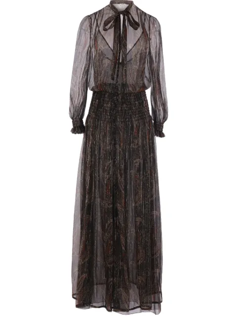 Saint Laurent abstract-pattern print dress