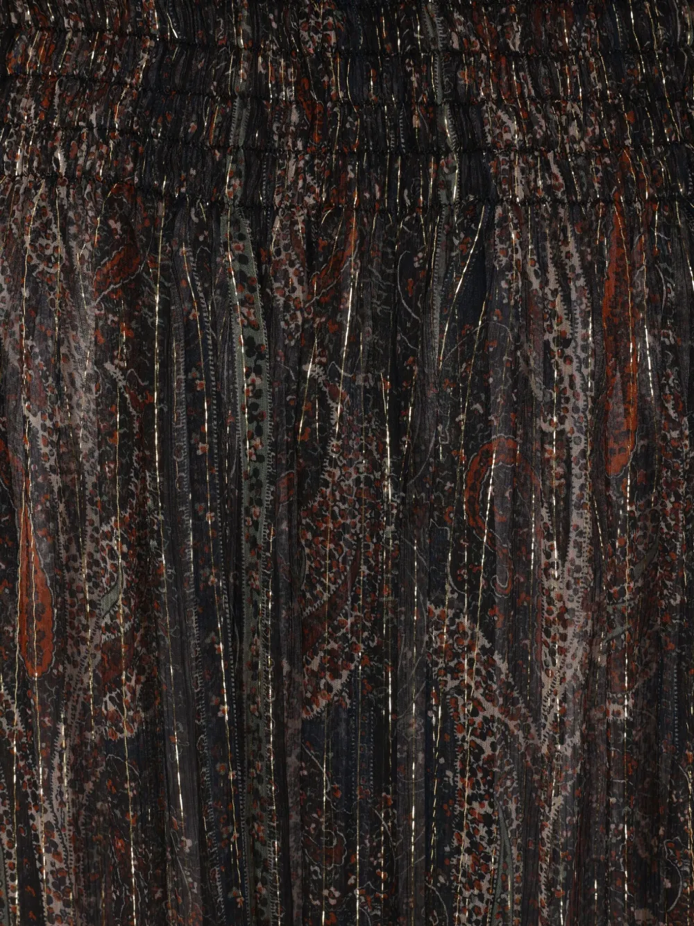 Saint Laurent Jurk met abstract patroon Bruin