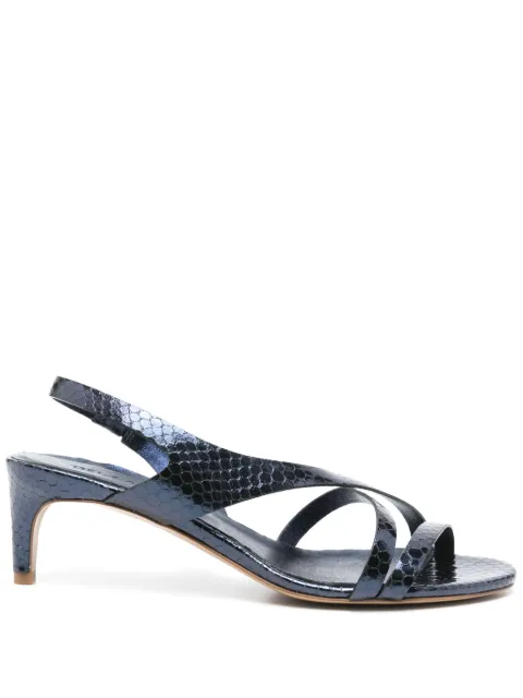 Del Carlo 60mm snakeskin-effect sandals