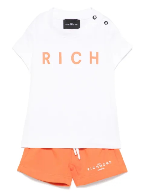 John Richmond Junior logo-print shorts set