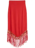 Chinti & Parker x Laura Whitmore beaded skirt - Red