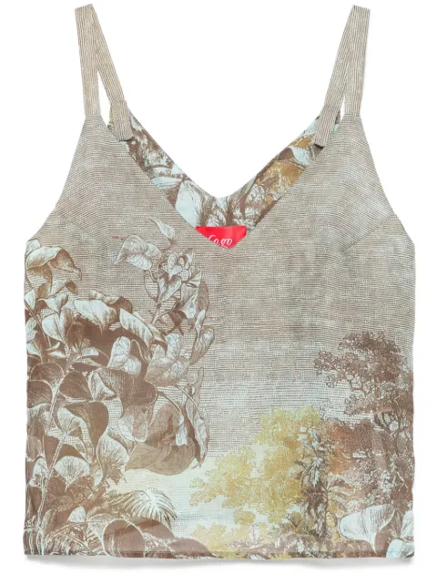 CO.GO botanical-print top