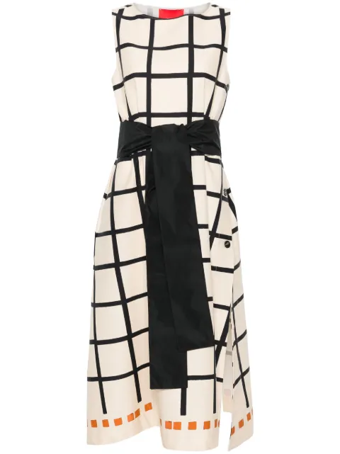 CO.GO geometric-print midi dress