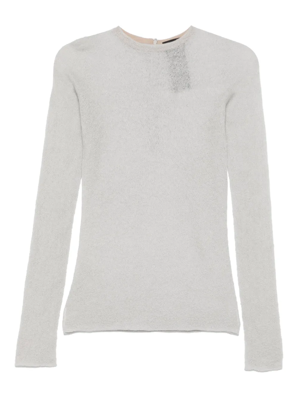 Giorgio Armani Fijngebreide top Grijs