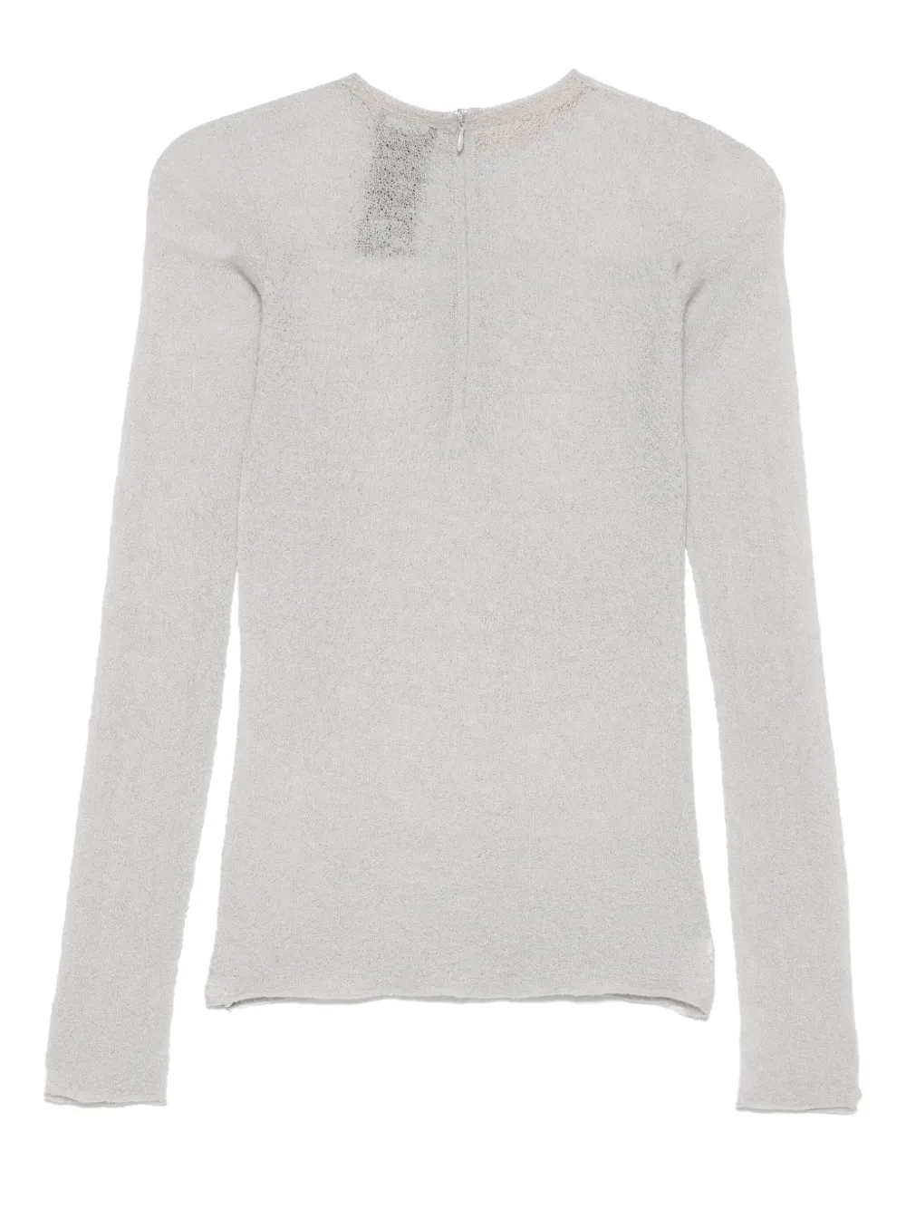 Giorgio Armani Fijngebreide top Grijs