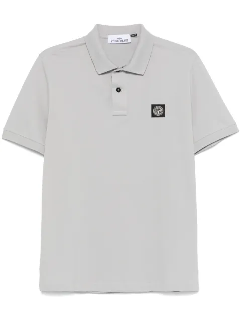 Stone Island logo-patch polo shirt