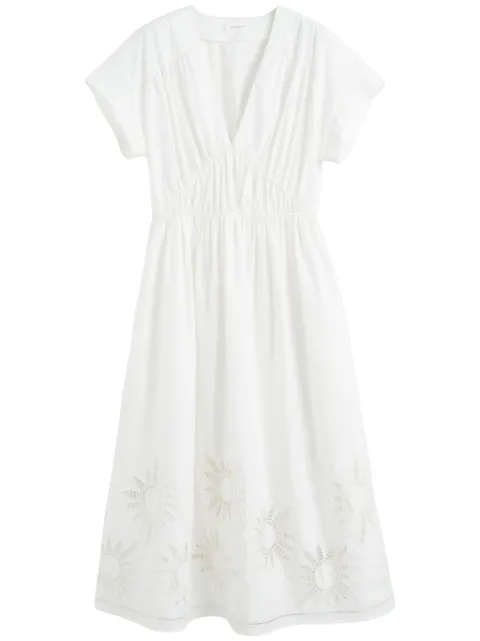 Chinti & Parker vestido midi con bordado inglés