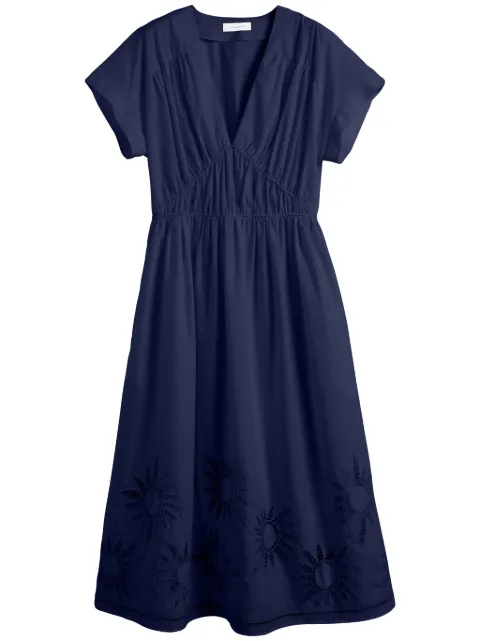 Chinti & Parker vestido midi con bordado inglés