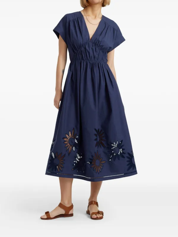 Chinti & Parker broderie-anglaise Midi Dress | Blue | FARFETCH