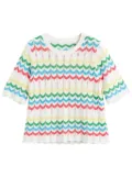 Chinti & Parker chevron-knit T-shirt - White