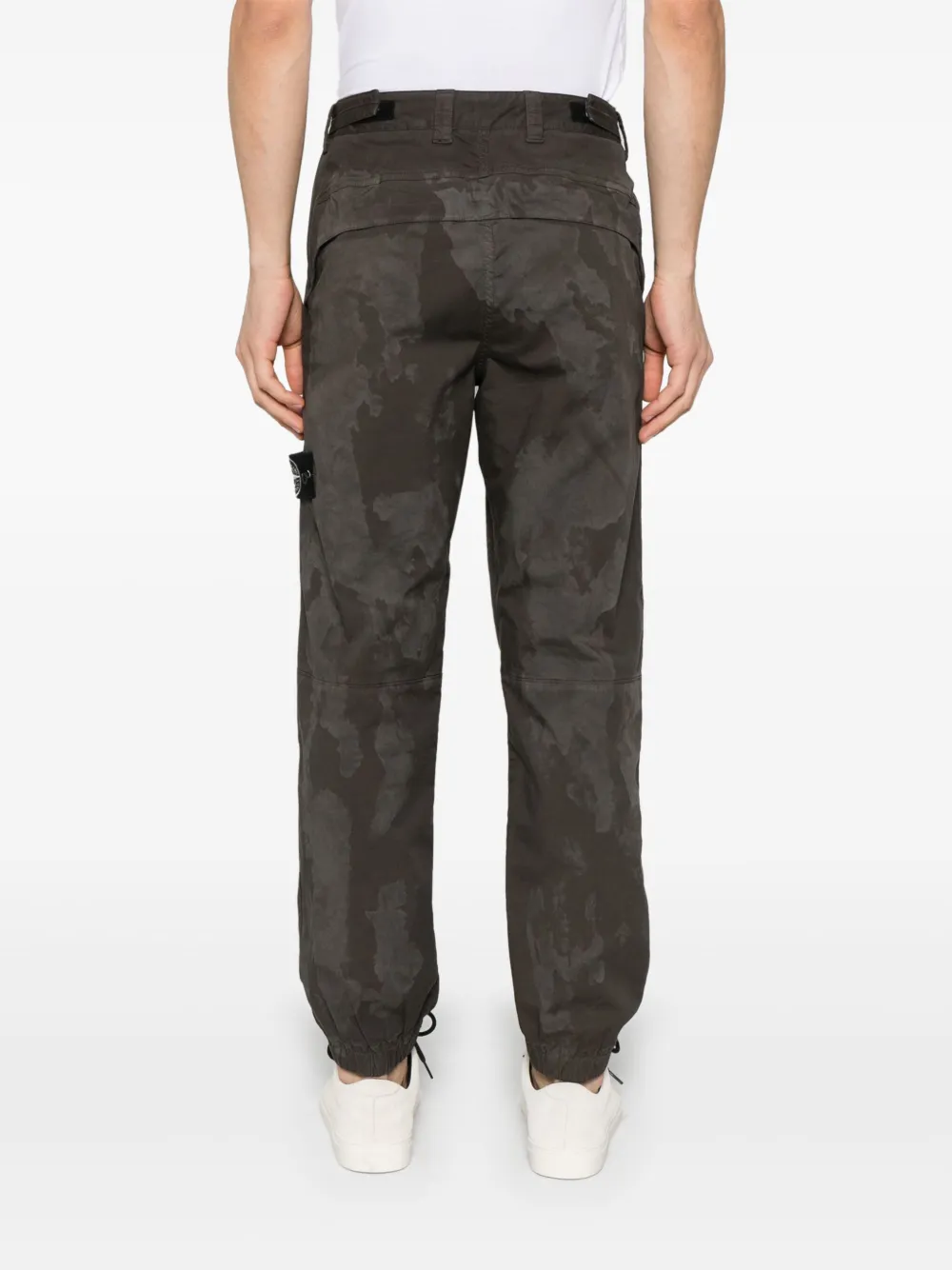 Stone Island Compass-badge Trousers In Brown