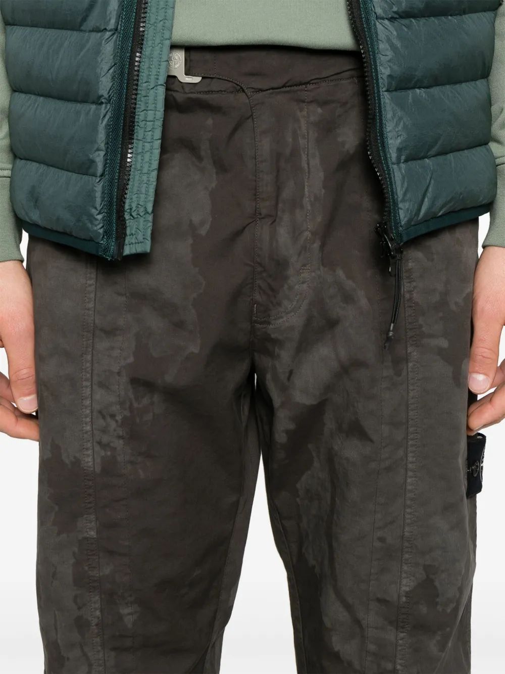 Stone Island Compass-badge Trousers In Brown