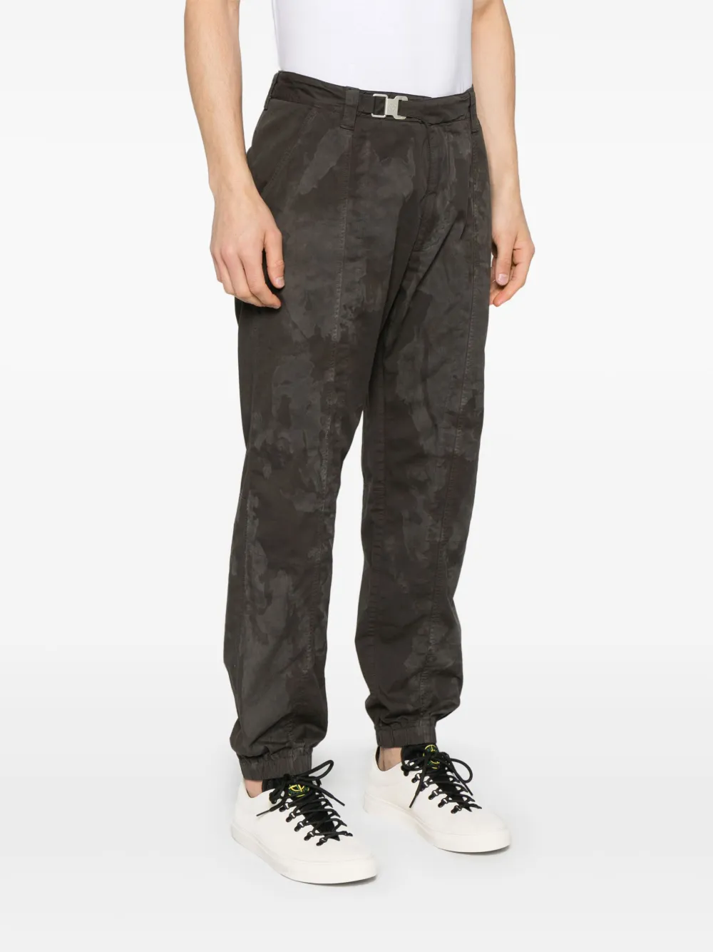 Stone Island Compass-badge Trousers In Brown