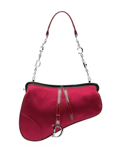 Christian Dior Pre-Owned 2003 Mini Satin Frame Saddle Bag handbag