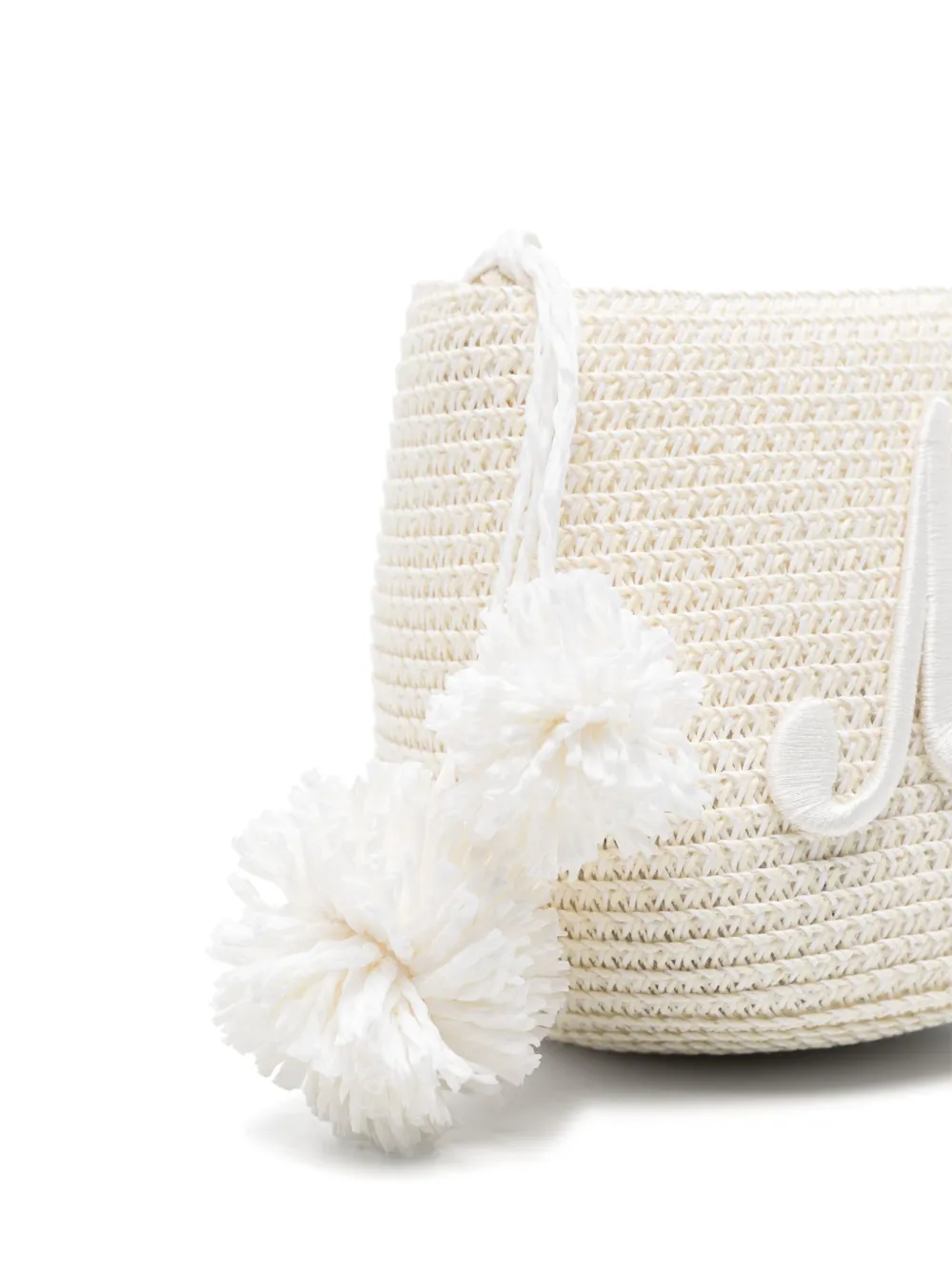 Monnalisa Bucket-tas met geborduurd logo Beige