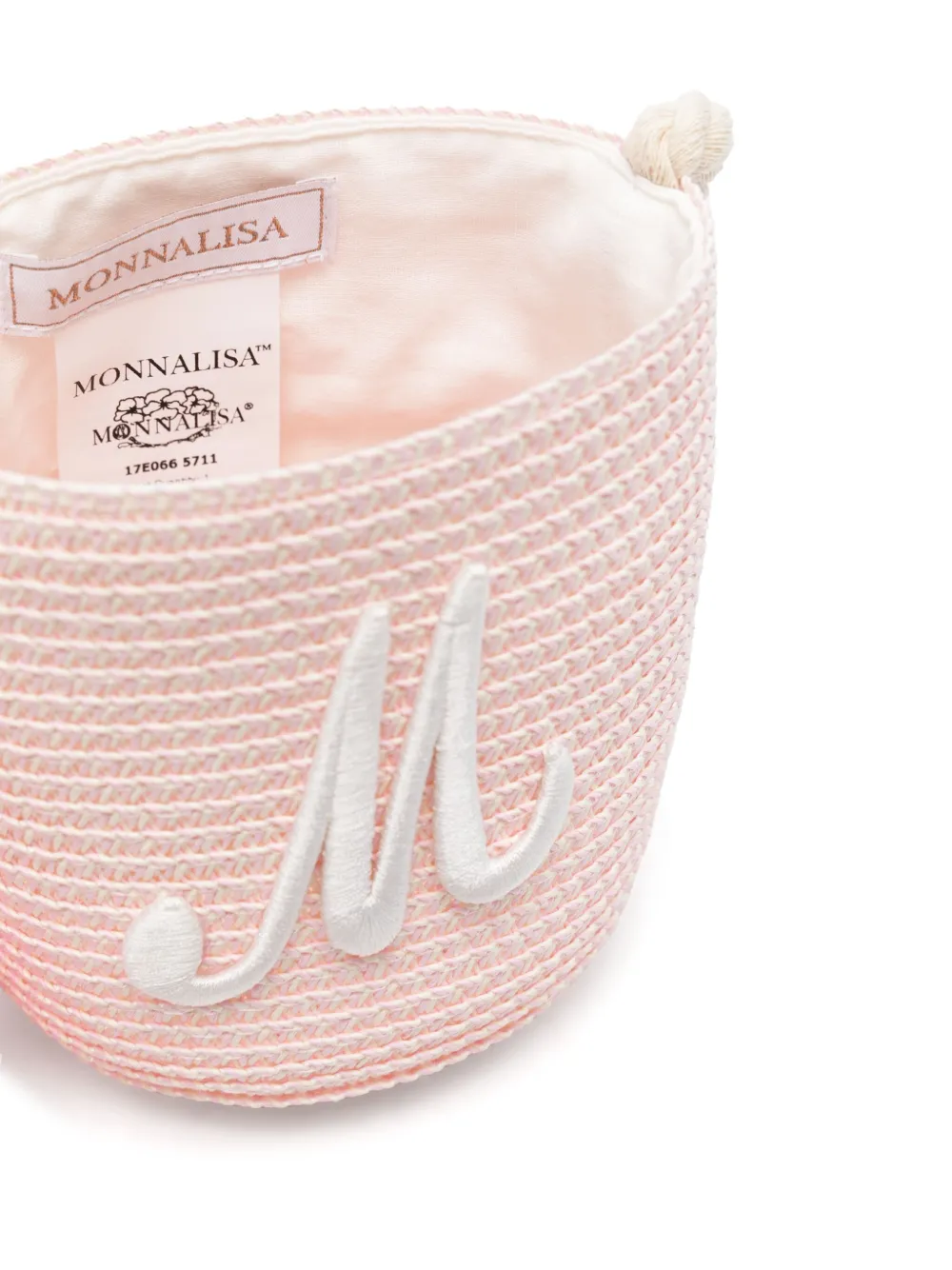 Monnalisa Rieten bucket-tas Roze