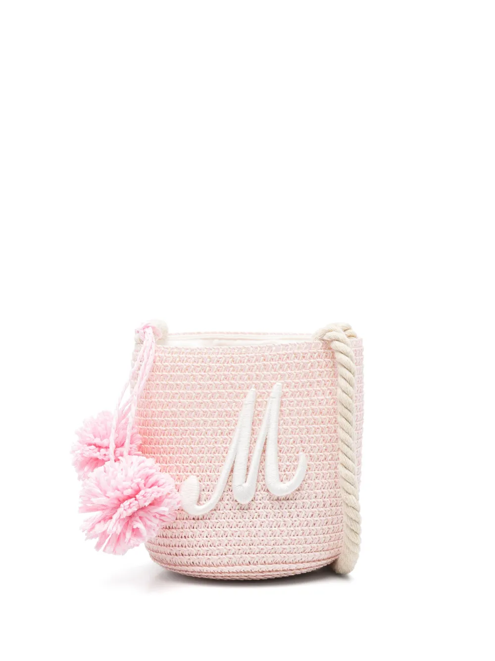 Monnalisa straw bucket bag | Pink | Image 1