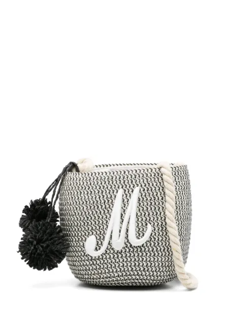 Monnalisa logo-embroidered bucket bag