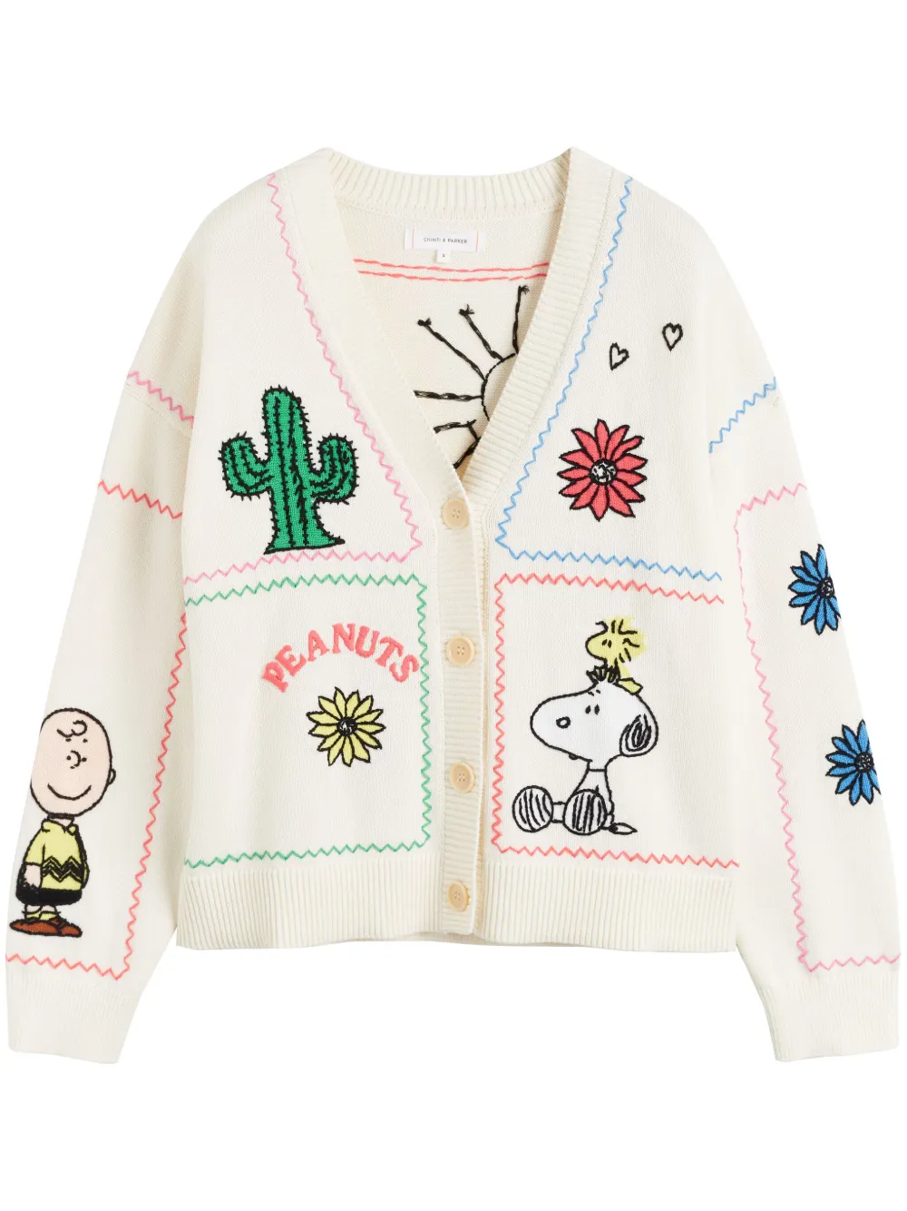Chinti & Parker x スヌーピー ピーナッツ 'Vacation' カーディガン - ニュートラル Chinti & Parker x スヌーピー ピーナッツ 'Vacation' カーディガン - ニュートラル
