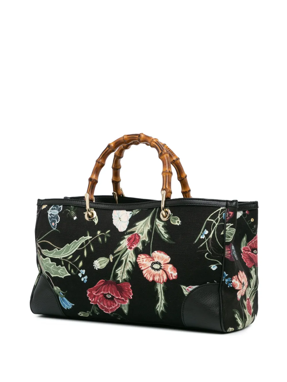 Gucci Pre-Owned 2000-2015 medium canvas Shopper Flora Knight boekentas - Zwart