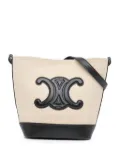 Céline Pre-Owned 2021 Small Canvas Triomphe bucket bag - Brown
