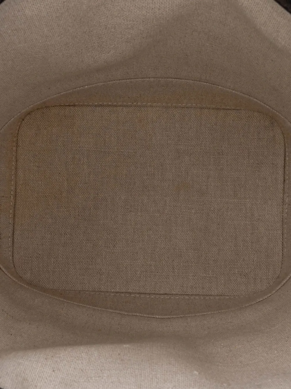 Pre-owned Celine 2021 Small Canvas Triomphe Bucket Bag In Brown