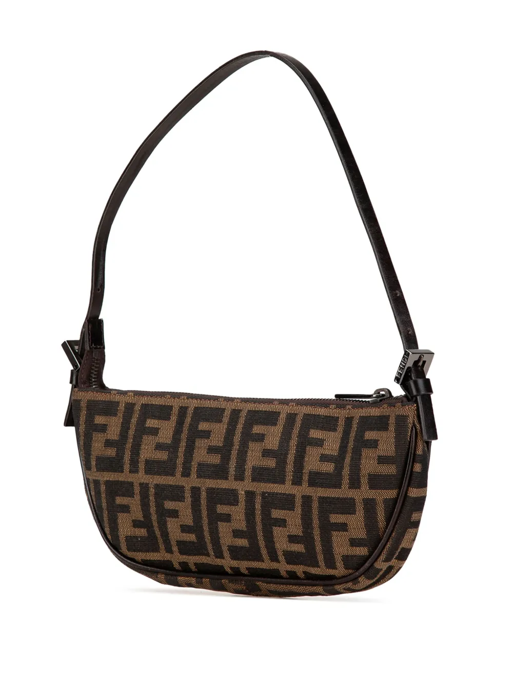 Fendi Pre-Owned 2010-2024 Zucca Canvas Boat Pochette schoudertas - Bruin