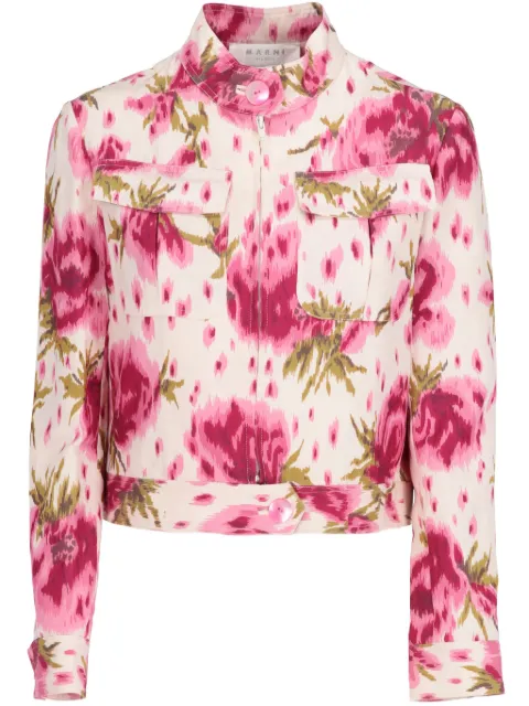 Marni Pre-Owned chamarra con estampado floral 2000