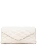 Saint Laurent Pre-Owned 2021 Large Quilted Lambskin Sade clutch bag - White