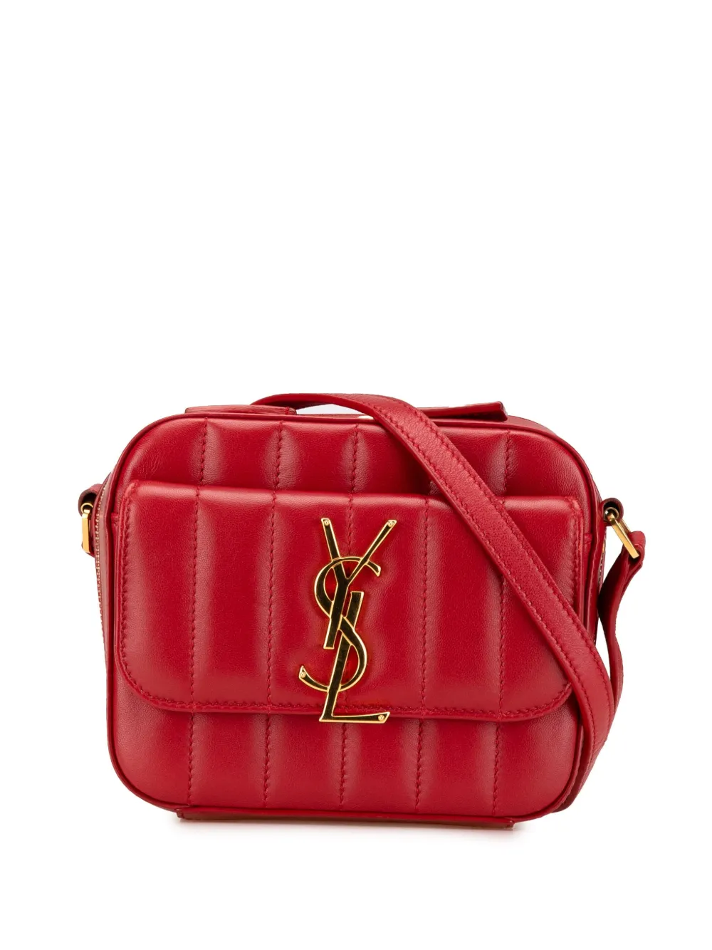 Saint Laurent Pre-Owned 2000-2024 Toy Lambskin Vicky crossbody bag - Rosso