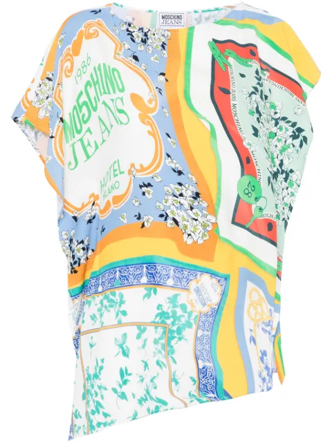 MOSCHINO JEANS top con varios estampados