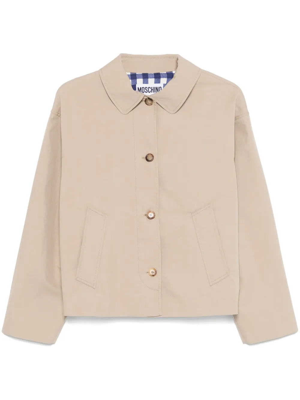 Moschino Bomberjack met klassieke kraag Beige