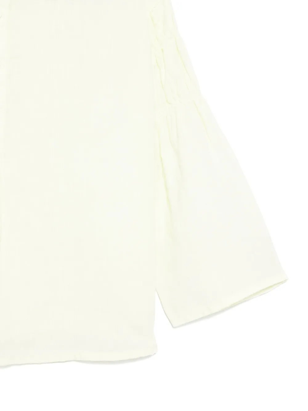 Il Gufo Gesmockt linnen shirt Geel