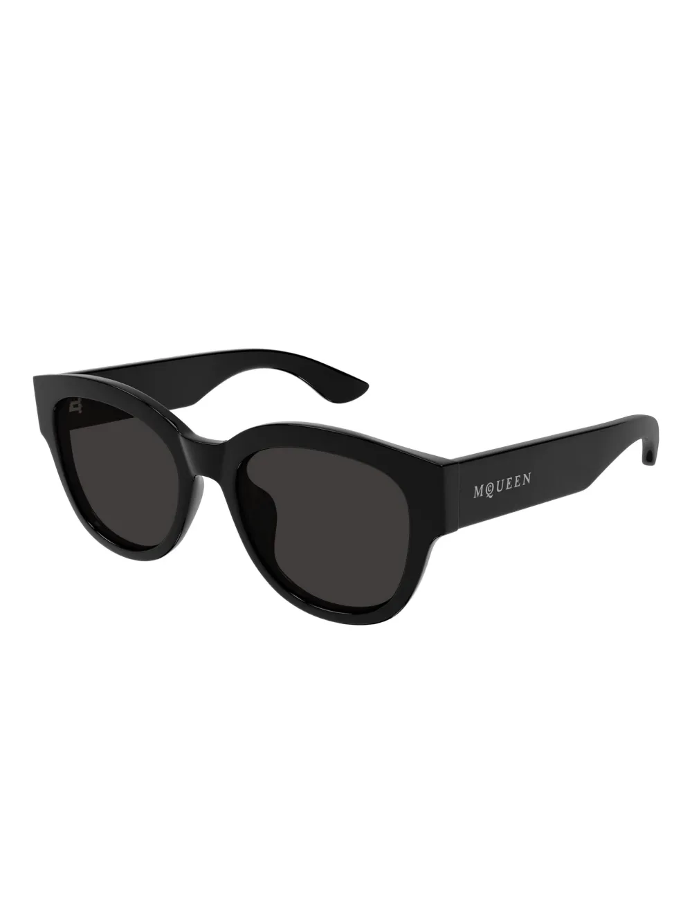 Alexander McQueen Eyewear Zonnebril met rond montuur Zwart