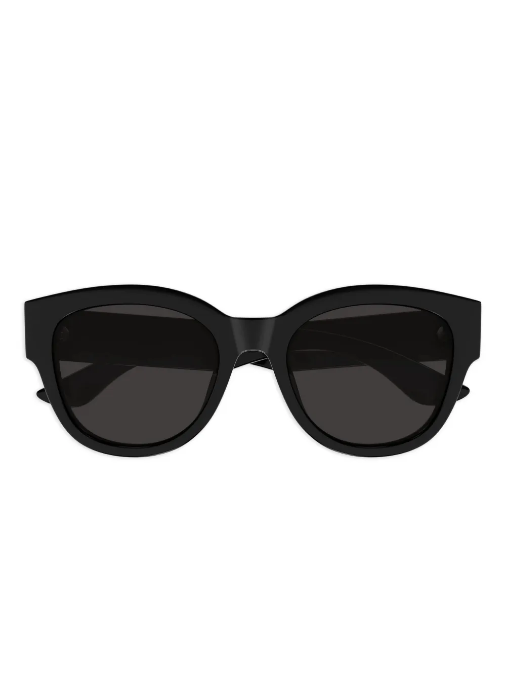 Alexander McQueen Eyewear Zonnebril met rond montuur Zwart