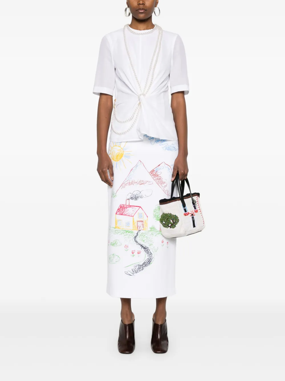 Moschino faux pearl-detail T-shirt | T-Shirts & Jersey Shirts | Image 2