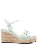 Calvin Klein 85mm wedge espadrilles - Green
