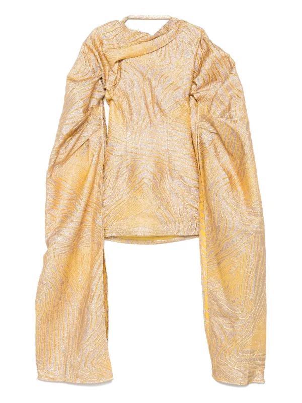 cult gaia gold mini dress Cult Gaia Sapphira Canary Floral Beaded Silk Mini Dress