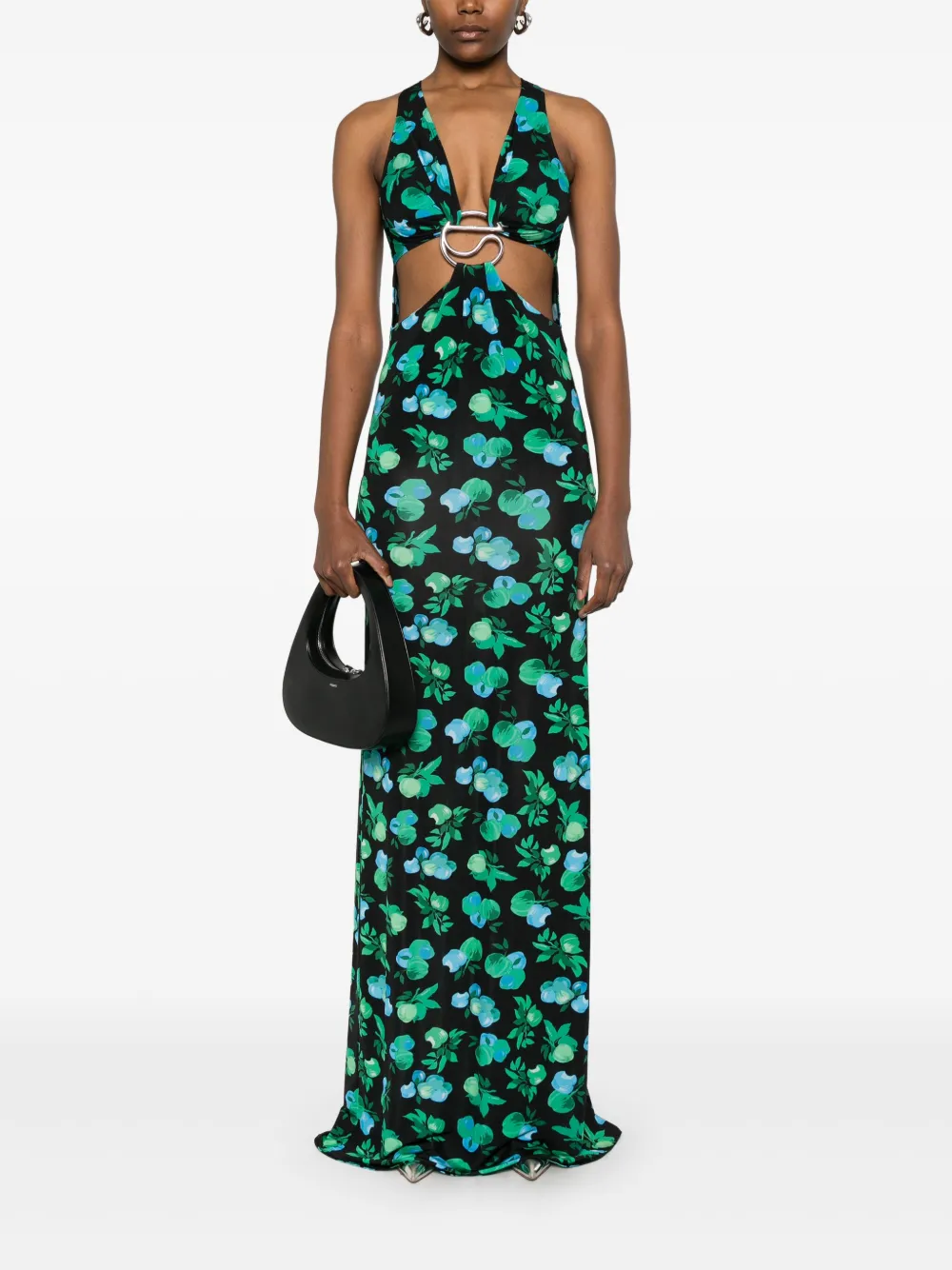 Coperni Maxi-jurk met C-logo - Zwart