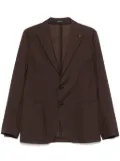 Tagliatore textured blazer - Brown